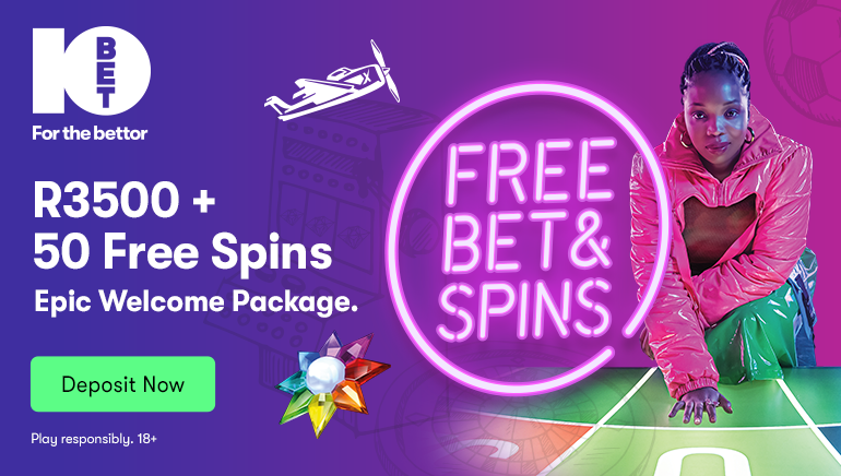 Epic Welcome Package Up to R3,500 + 50 Free Spins at 10bet South Africa!