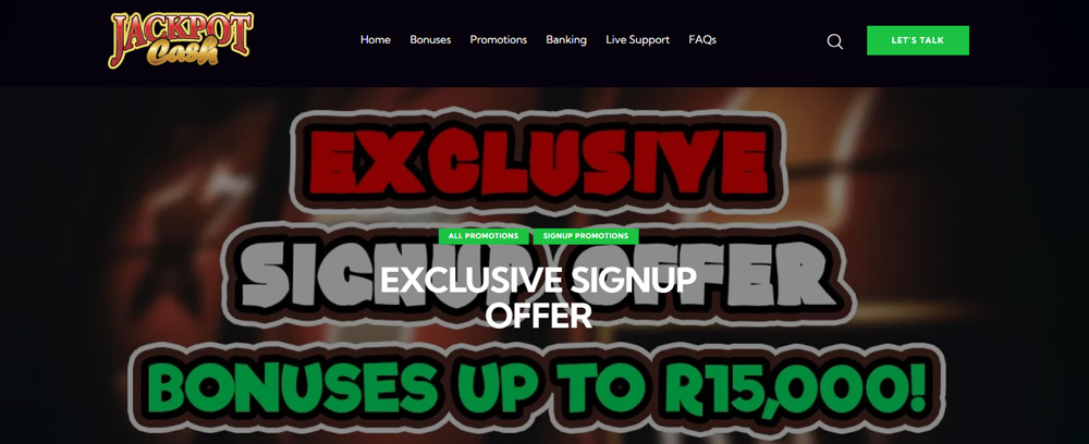 Jackpot Cash Casino Bonus South Africa
