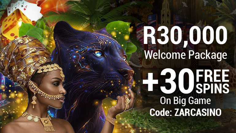 Welcome at ZAR Casino: R30,000 Bonus Plus 30 Free Spins